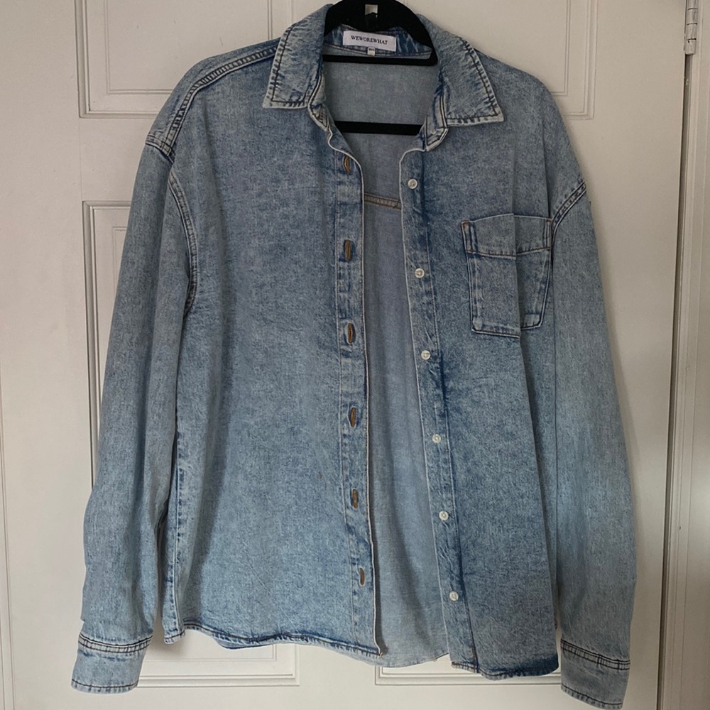WEWOREWHAT washed denim shirt